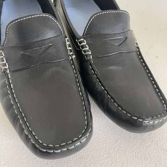 Cole Haan Womens Trillby Driving Penny Loafer Shoes Black Slip On Moc Toe 8AA - Picture 4 of 10